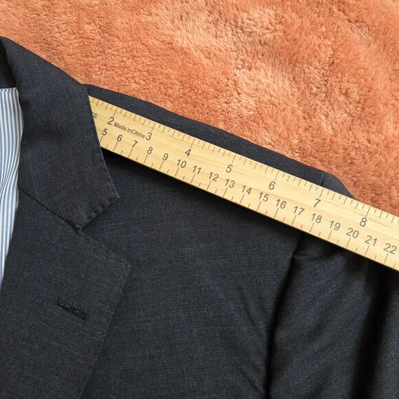 Brooks Brothers Explorer Madison Men's 44R Charcoal Gray Wool Blazer Suit Jacket - Picture 8 of 12